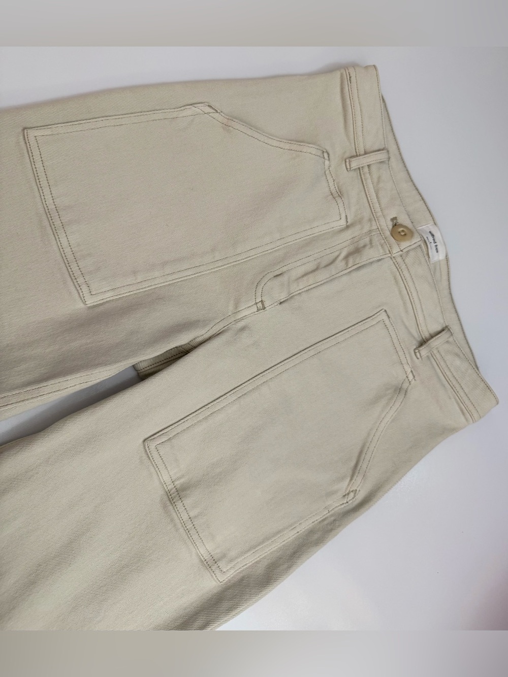 NWOT$128 ARITZIA WLFRED FREE Modern Utility Pants Women 4 29x30” Straight Beige - Picture 12 of 15